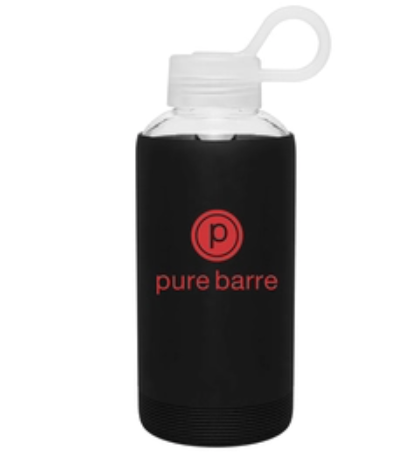 PB 16oz Glass Water Bottle - Black